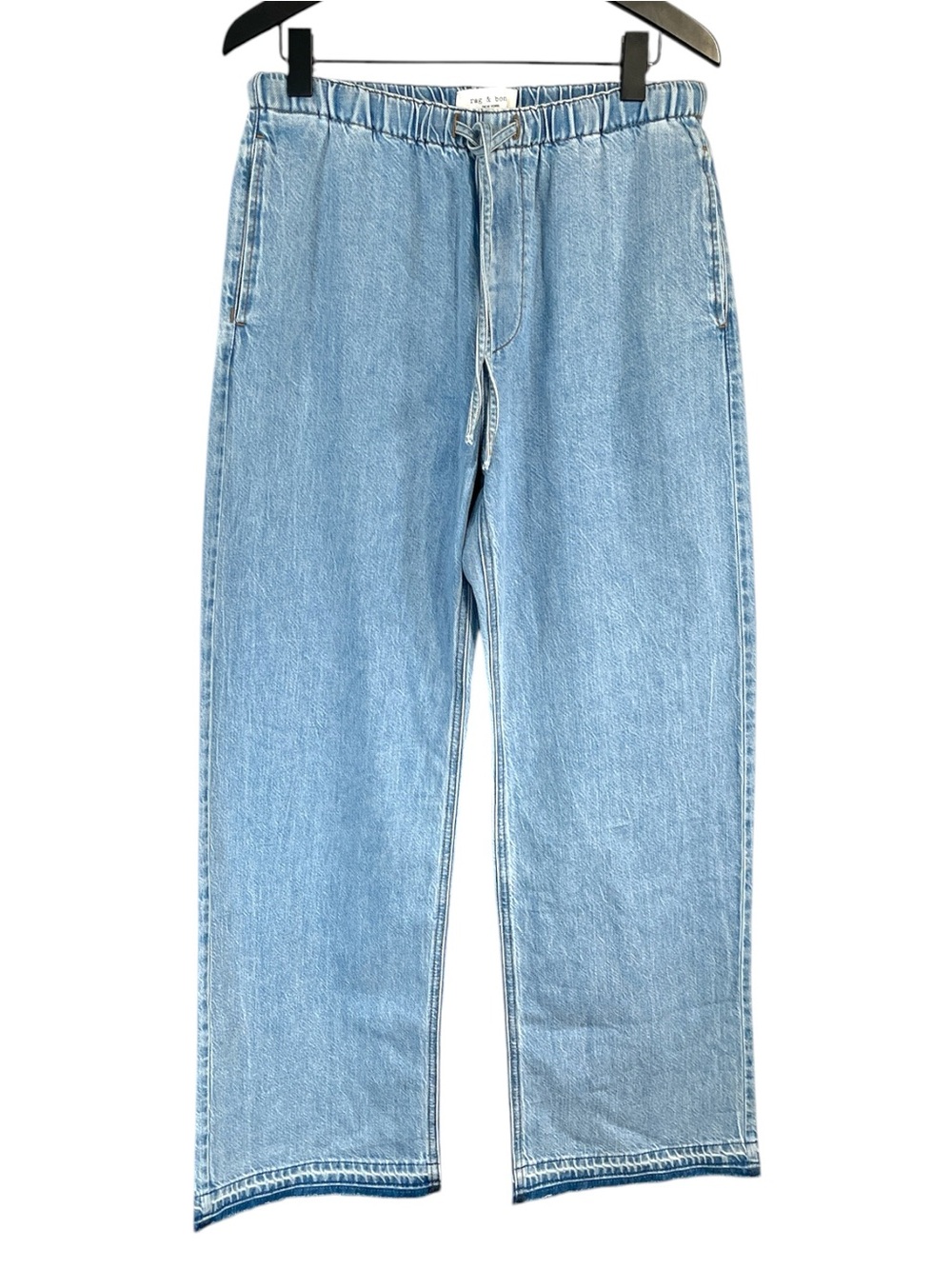 NWT Rag & Bone Wide Leg Lori Beach Pants size Small in Wentworth Light Wash - Picture 3 of 8